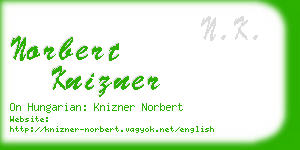 norbert knizner business card